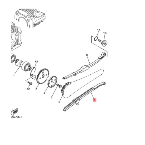 KARET BUSUR LIDAH TENSIONER TENSIONIR BAWAH NOUVO MIO SPORTY SMILE SOUL FINO KARBU ORI YGP 5MX-E2231-00