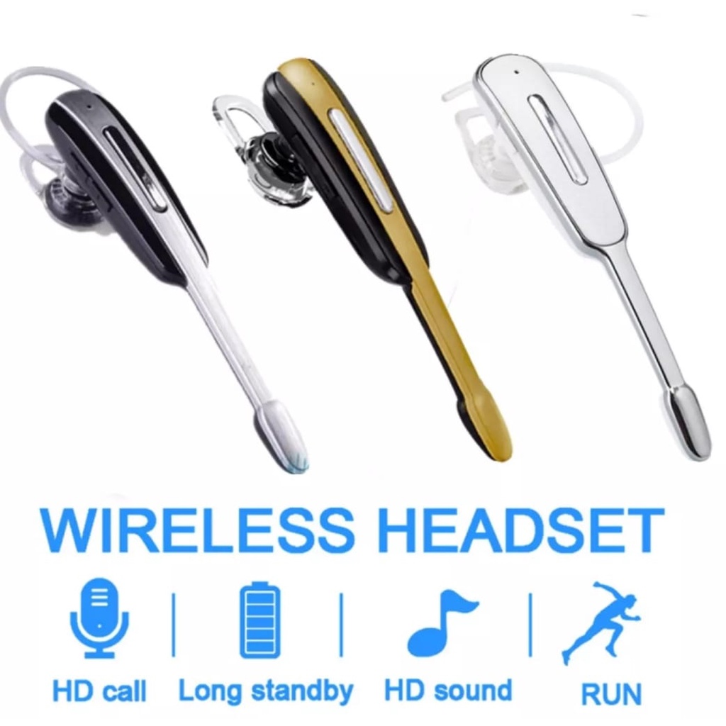 Headset-Earphone Bluetooth Wireless Android Samsung HM1000 V 4.0 Super Bass-Headphone-in-ear With Hook Wireless Earbud HM1000 Single