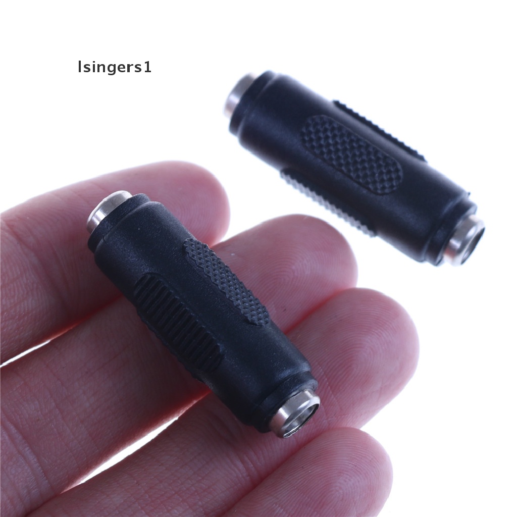 (lsingers1) 1pc Adapter Konektor Power Socket Audio 2.1mm x 5.5mm Female Ke Female DC