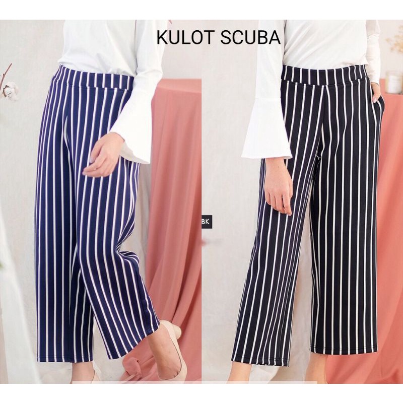 CELANA KULOT MOTIF STRIPE SALUR