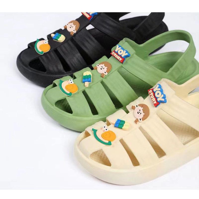Sandal Gladiator Eva Toys Wanita Tali Slip On Wanita Import High Quality RF