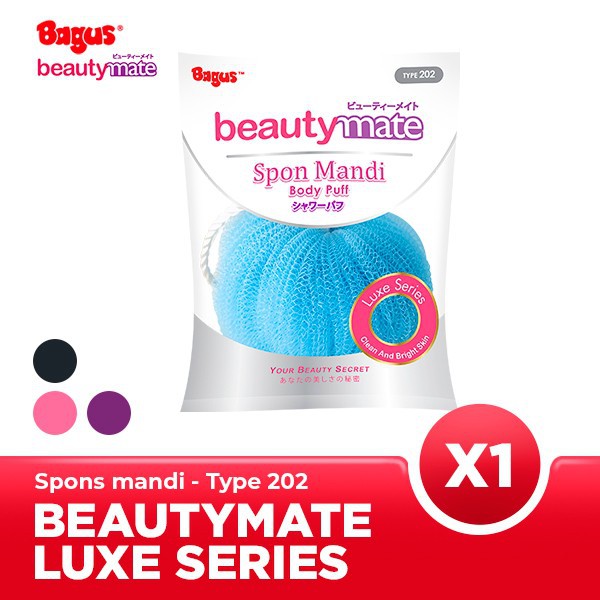 Bagus Spon / Spons Mandi Body Puff Shower Beautymate Luxe Series 202