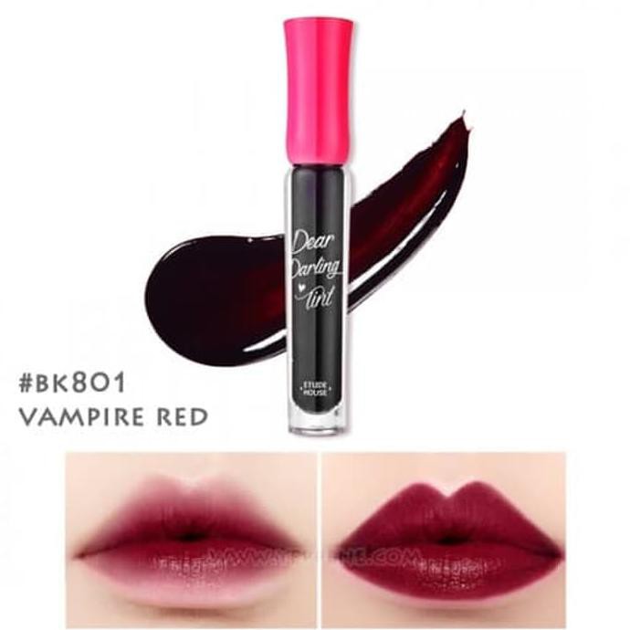 ETUDE HOUSE DEAR DARLING WATER GEL TINT #BK801 VAMPIRE RED