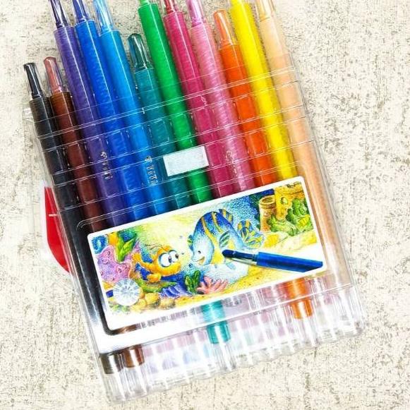 

✓ CRAYON PUTAR JOYKO 12 WARNA PANJANG ㆁ