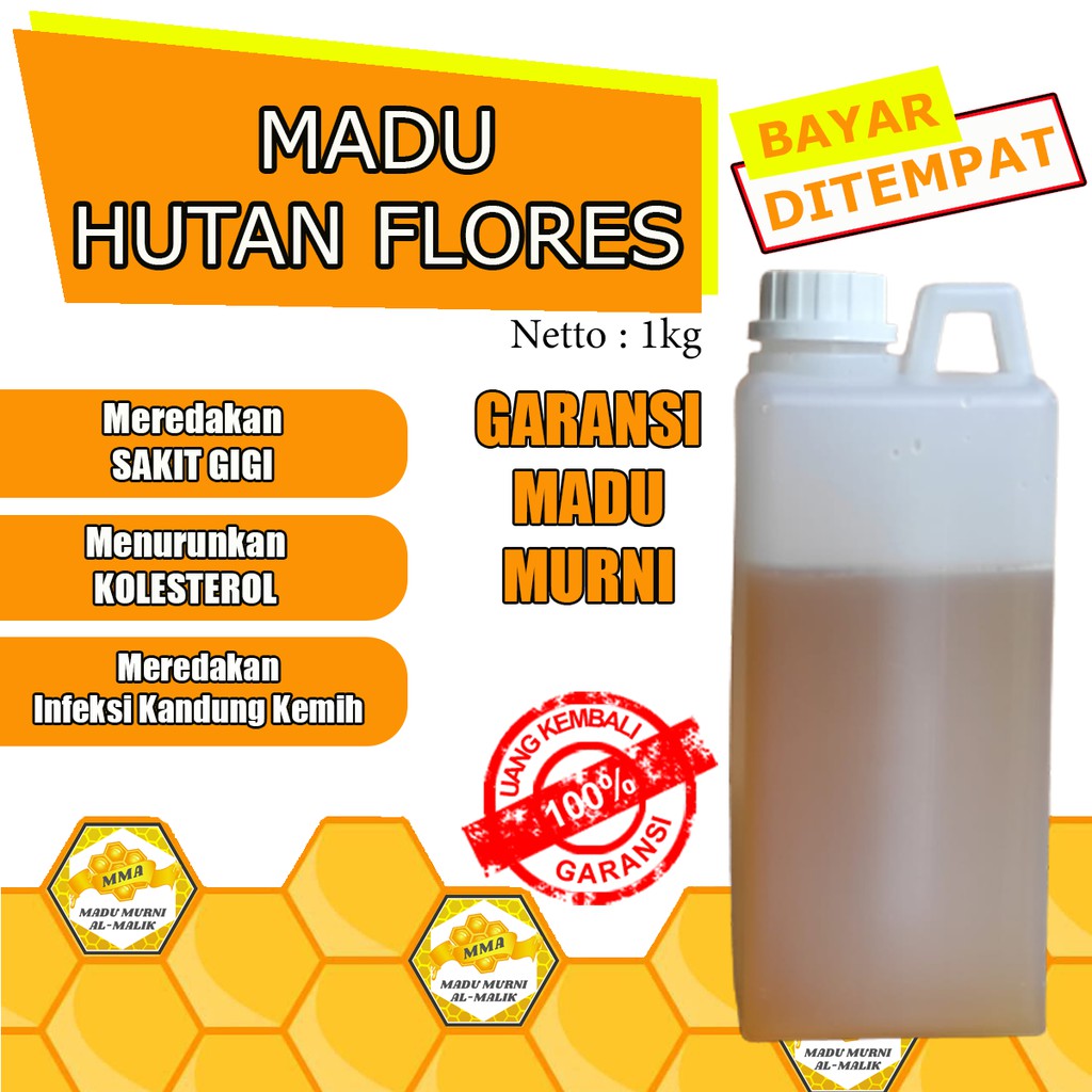 

MADU HUTAN FLORES MURNI UKURAN 1KG - MADU MURNI ALMALIK