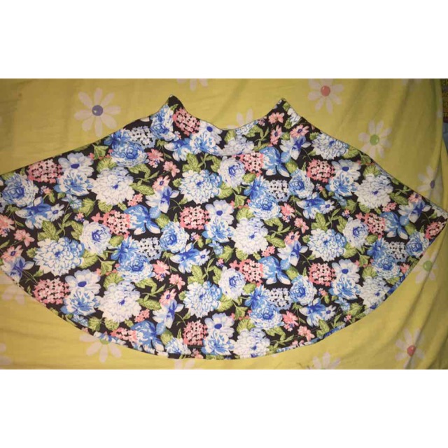 Rok skirt Import flower biru