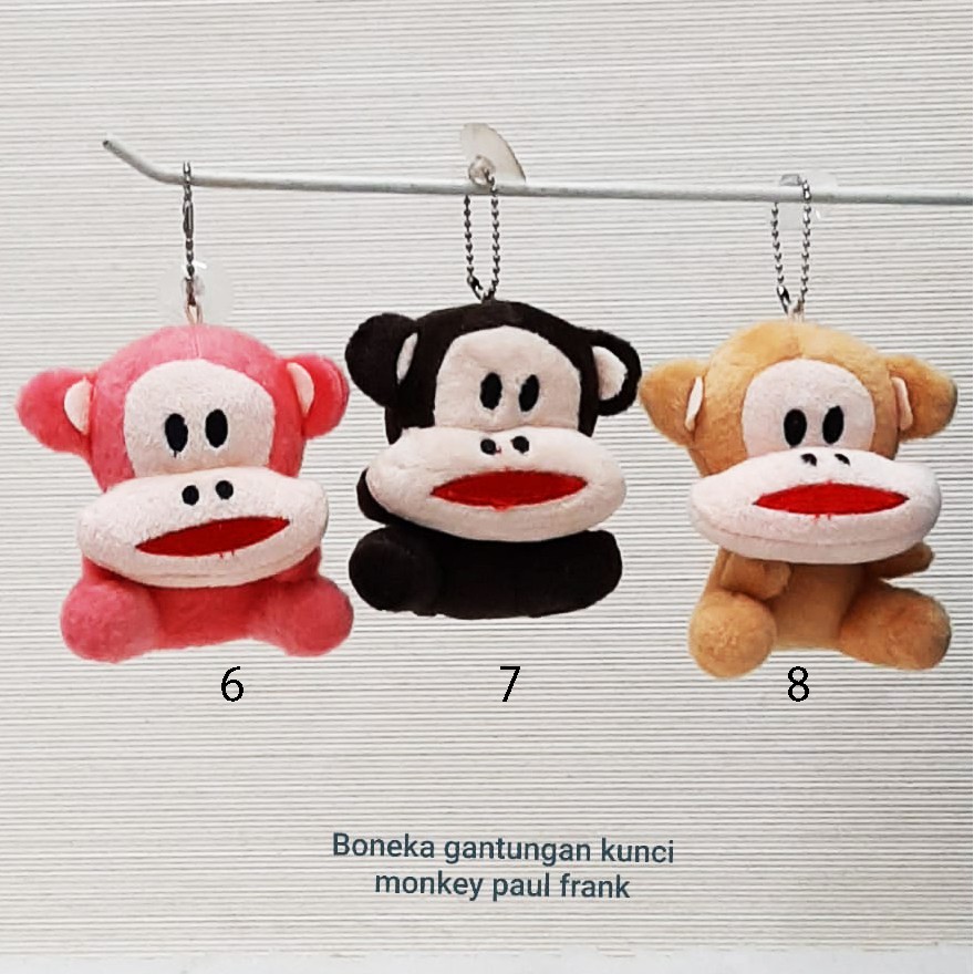 gantungan kunci keychain boneka monkey barney totoro paul frank florist bunga souvenir kado