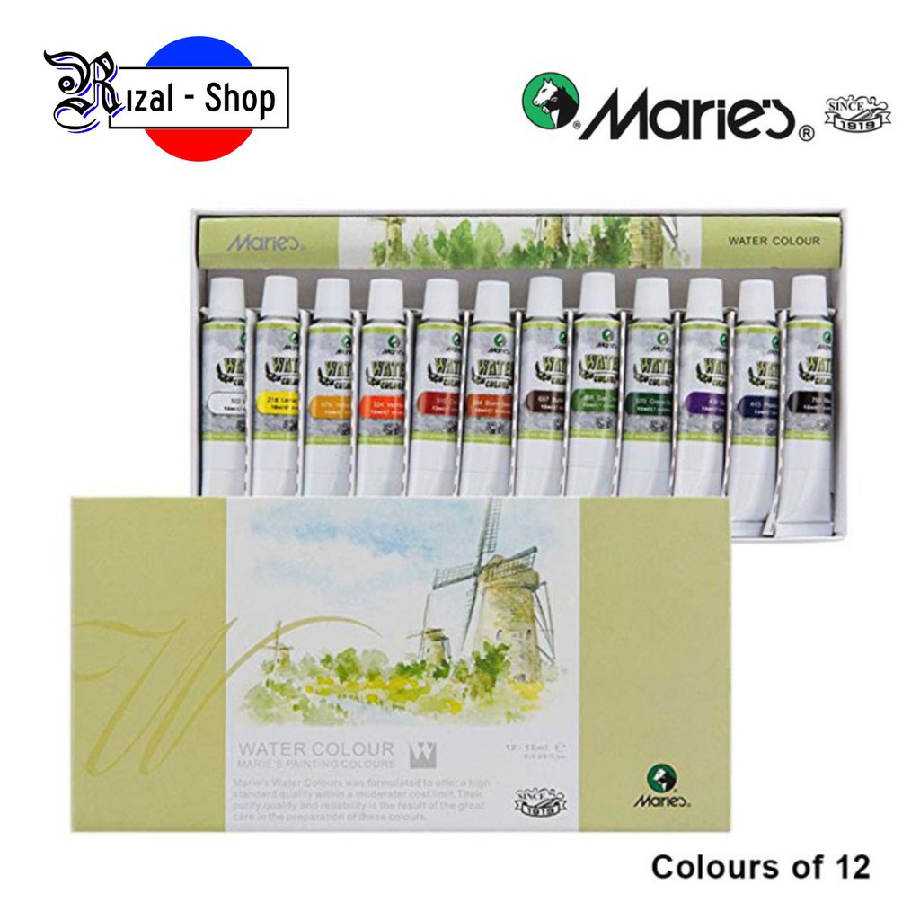 

MARIE'S Water Colour 12 Warna 12ml Tube