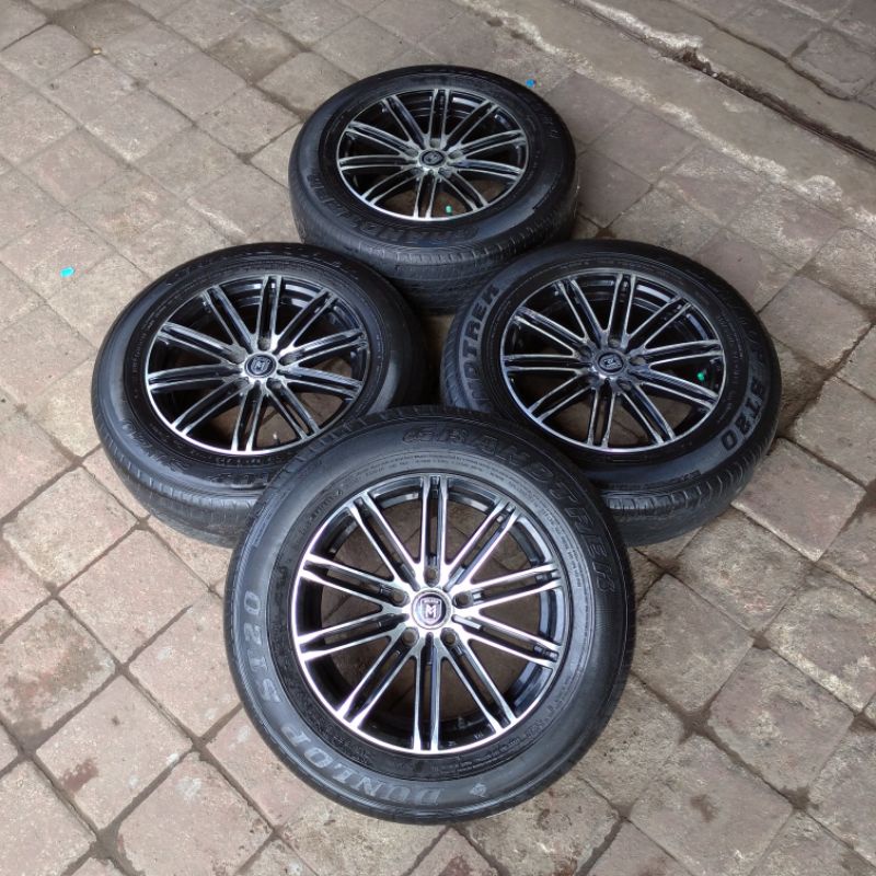 VELG BEKAS COPOTAN MOBIL MODEL MILANO RING 16 + BAN SEKEN 215 65 R16 BEKAS MOBIL TERIOS RUSH CRV BRV