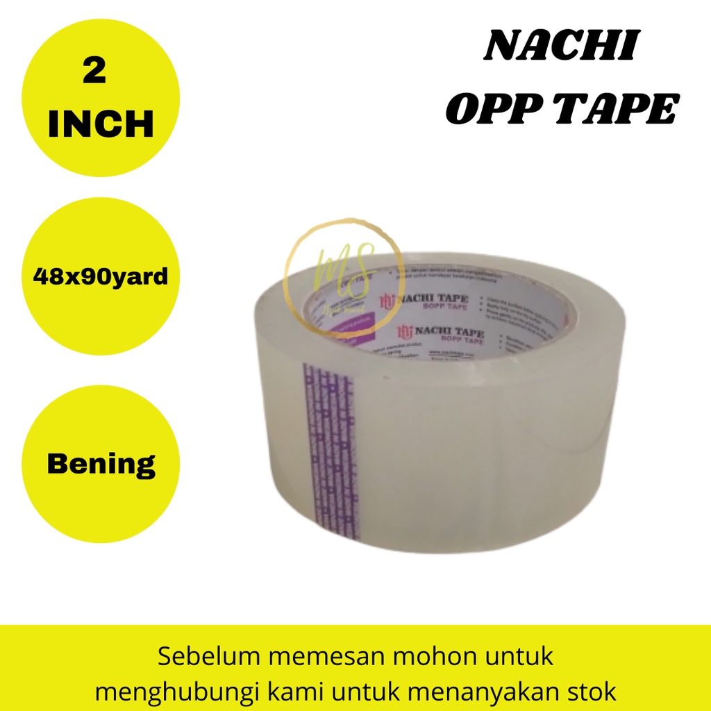 

LAKBAN OPP TAPE NACHI 48x90yard BENING TEBAL 2inch