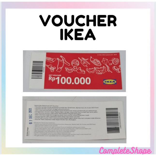Jual GIFT VOUCHER HADIAH VOUCHER IKEA PECAHAN 100000 SALE / PROMO AKHIR