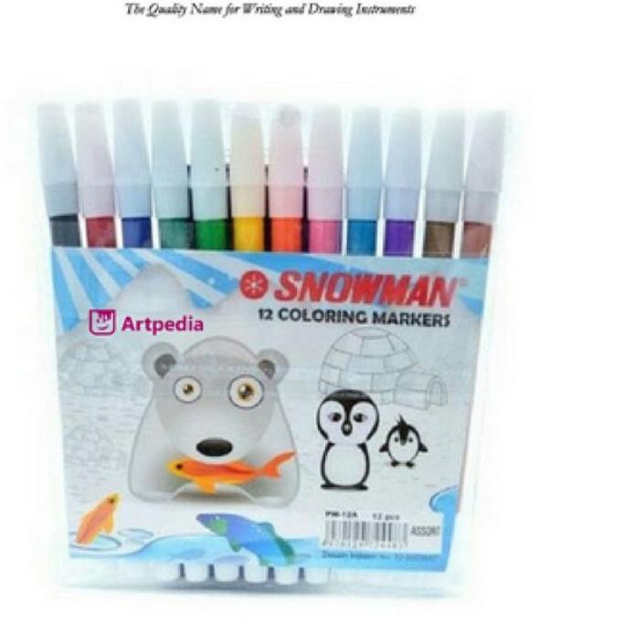 

⚡uper Kejutan Spidol snowman 12 warna ( 1 set ) produck terbaik