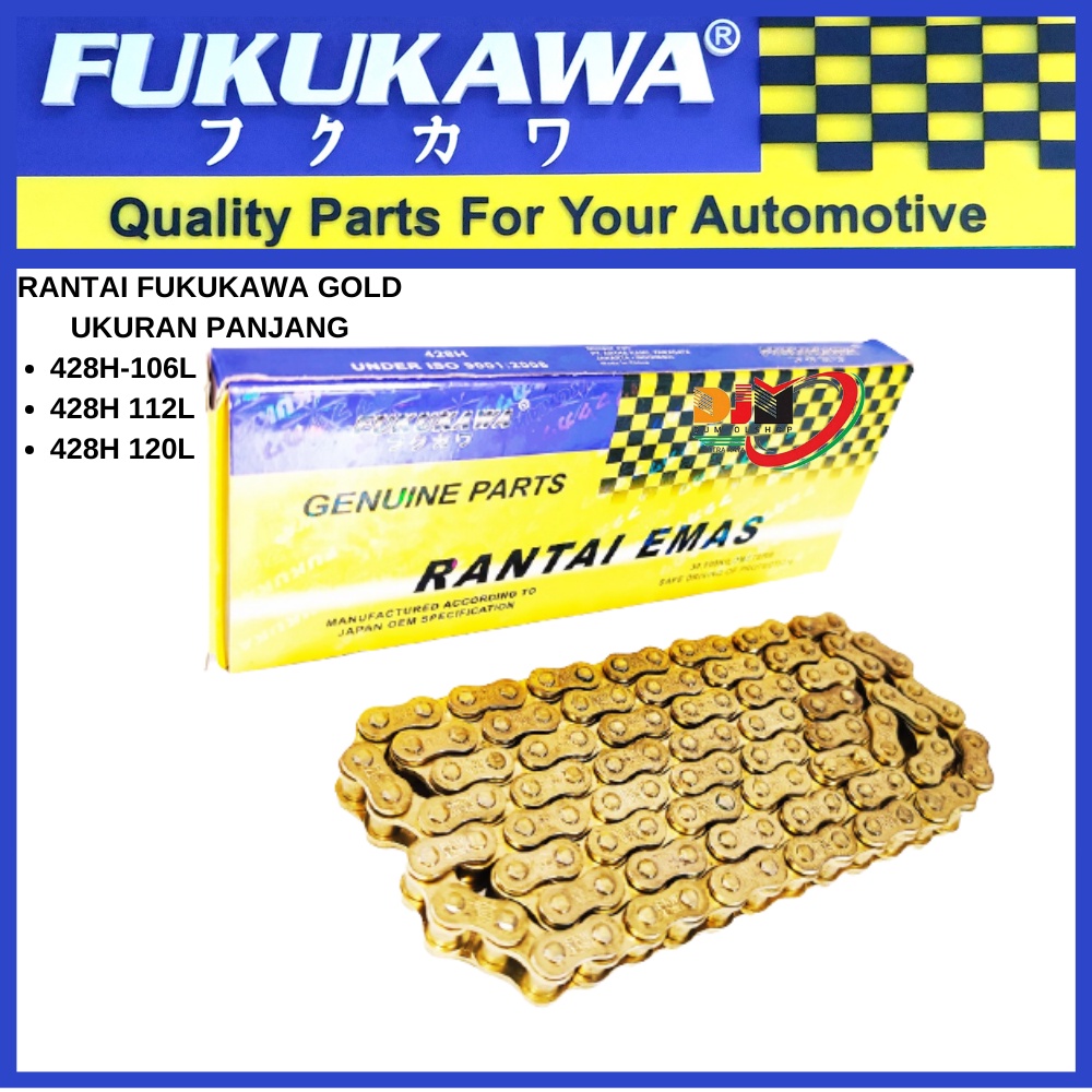 RANTAI KUNING MOTOR MAS/RANTAI GOLD FUKUKAWA 106L 112L 120L 428H