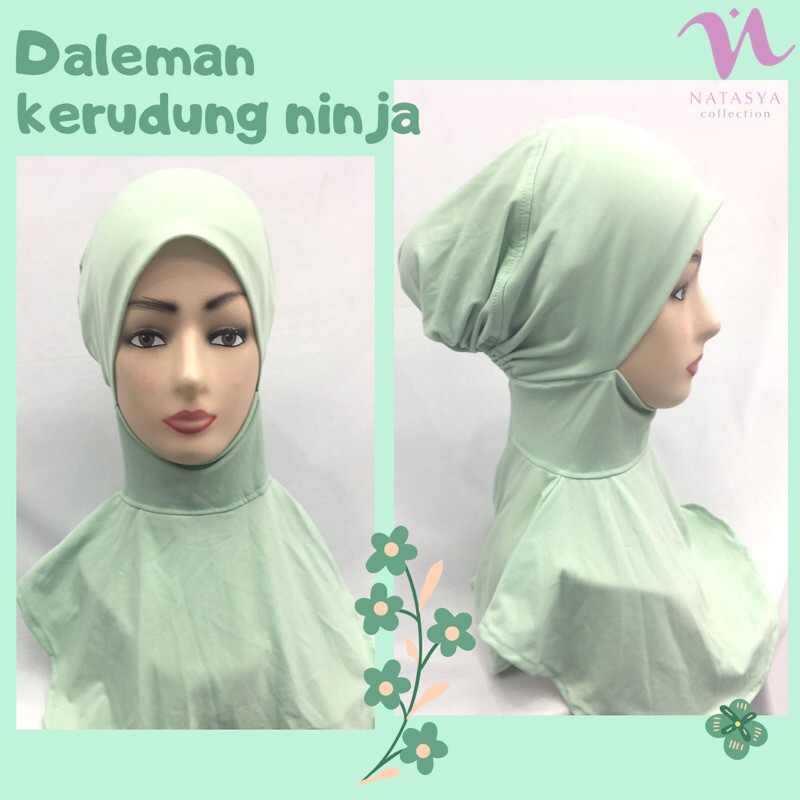 Dalaman hijab ninja resleting
