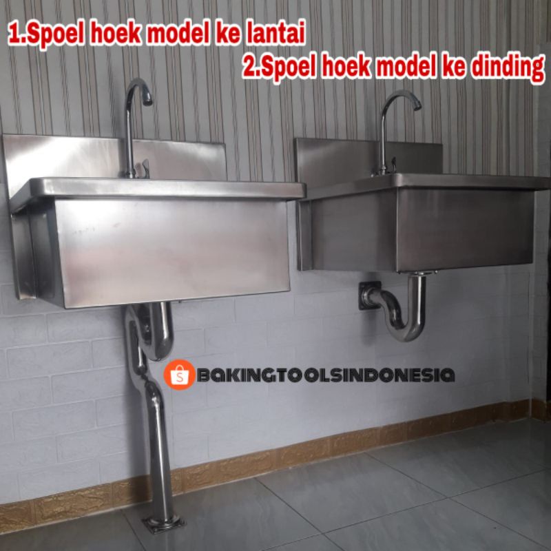 Spoel Hoek Sink Janitor Stainless SUS 201 / Wastafel Rumah Sakit