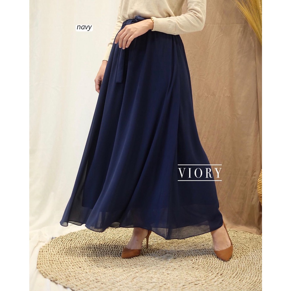 ROK CERUTI (Rok Panjang Full Furing Tidak Menerawang)-Navy