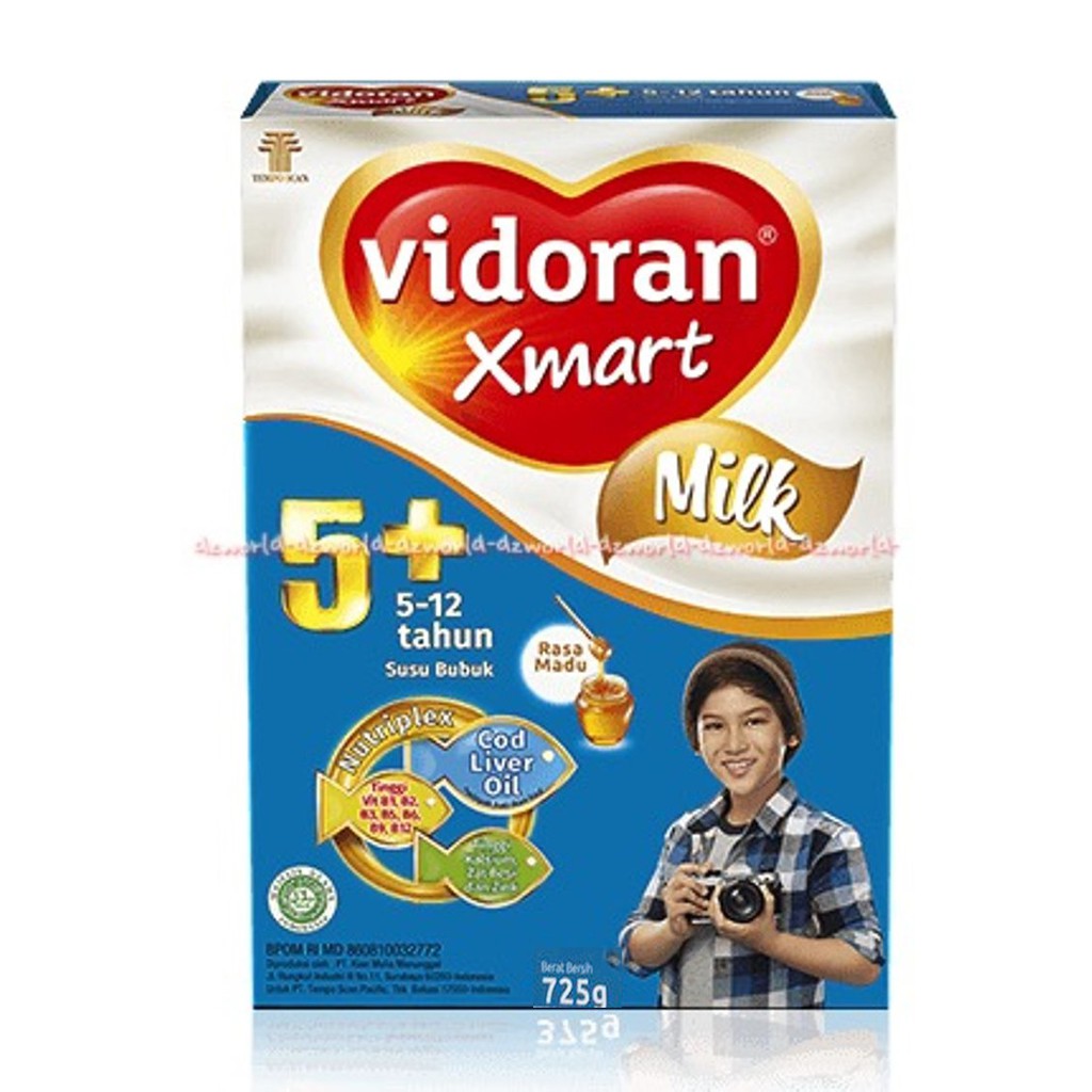 Vidoran Xmart 5+ Milk Rasa Madu Vanilla 725gr Susu Untuk 5tahun Fidoran Smart 5 Plus Vidoran 5 Vanila