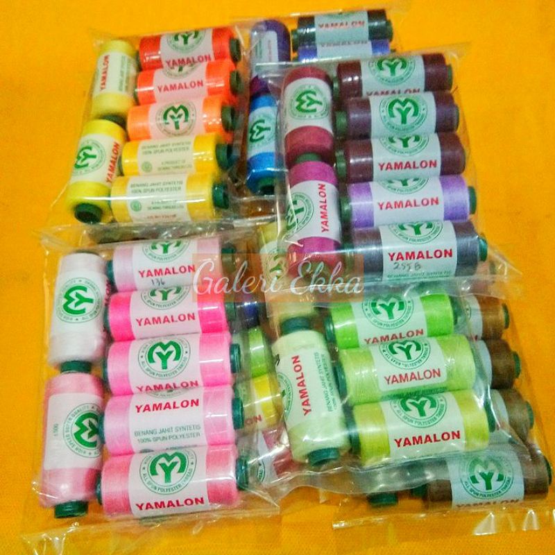 Benang Yamalon Campur Warna / Benang Jahit Yamalon Warna Warni isi 7 / Repack Benang Jahit Campur