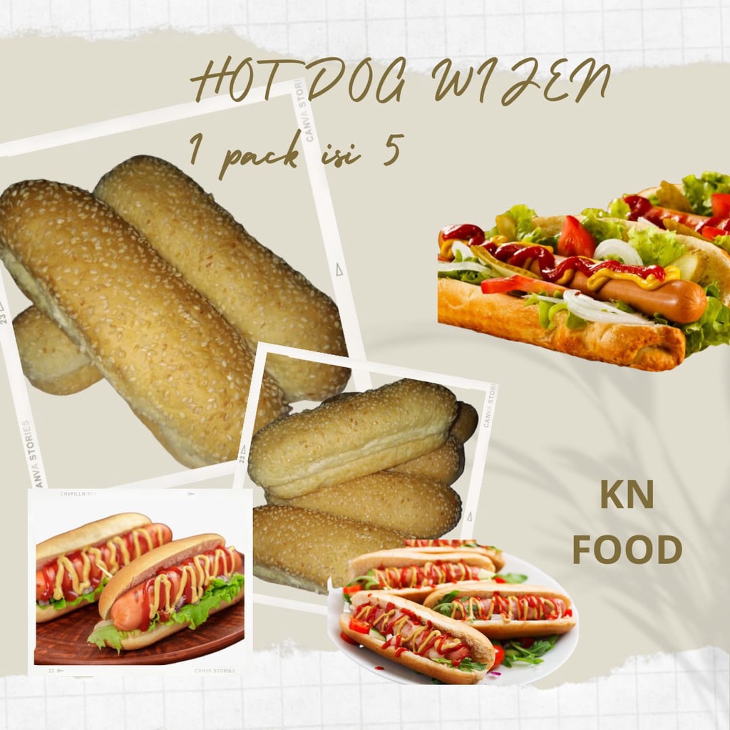 

KHUSUS GOJEK -GO KILAT - 5 Pcs -Roti Hotdog wijen - Roti Hotdog Wijen.