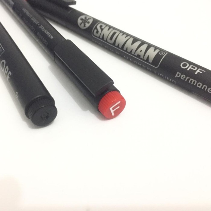 

Terlaris Spidol Marker Permanent Snowman OPF Fine Biru Hijau Hitam Merah Keren