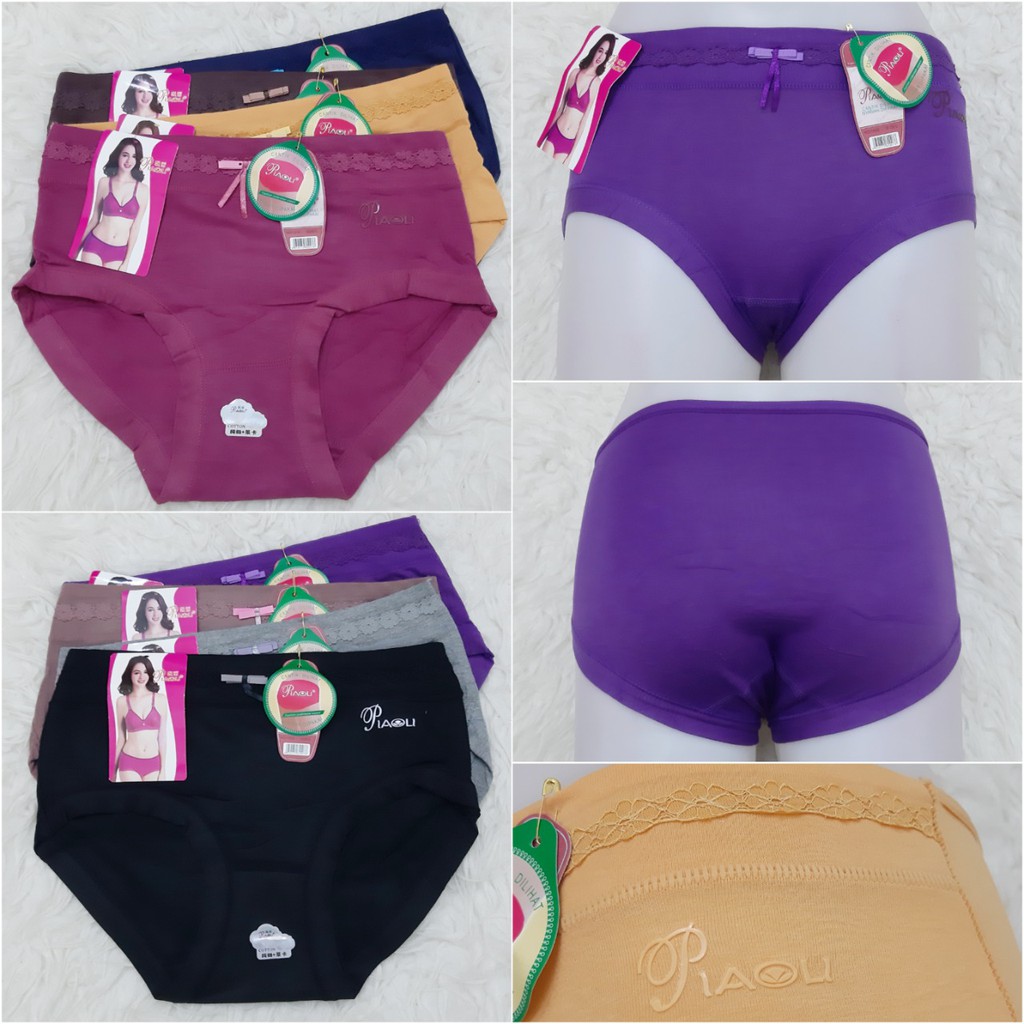 Celana Dalam Cewek/CD Wanita Piaoli Sepinggang Katun Motif Karet Kecil/CD Murah/CD Lembut | Piaoli 1