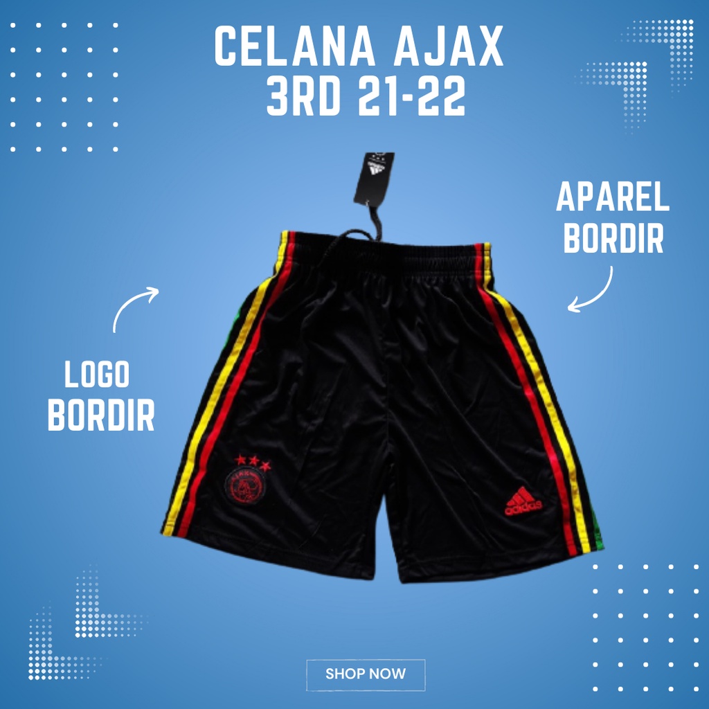 Celana Bola Dewasa Sepak Bola Ajax 3rd Terbaru - High Quality