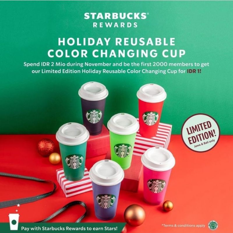 tumbler starbucks reusable cup color changing holiday 2021