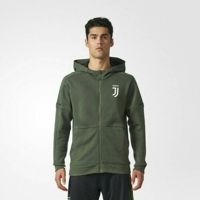 JAKET HOODIE ZNE JUVENTUS ARMY 2017/2018 GRADE ORI
