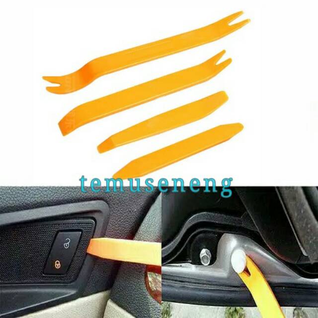 4Pcs 1 Set Alat Pembuka Panel Audio Mobil Dashboard Interior Tool Trim Pembuka Congkel Pencongkel Door Trim Lengkap Universal