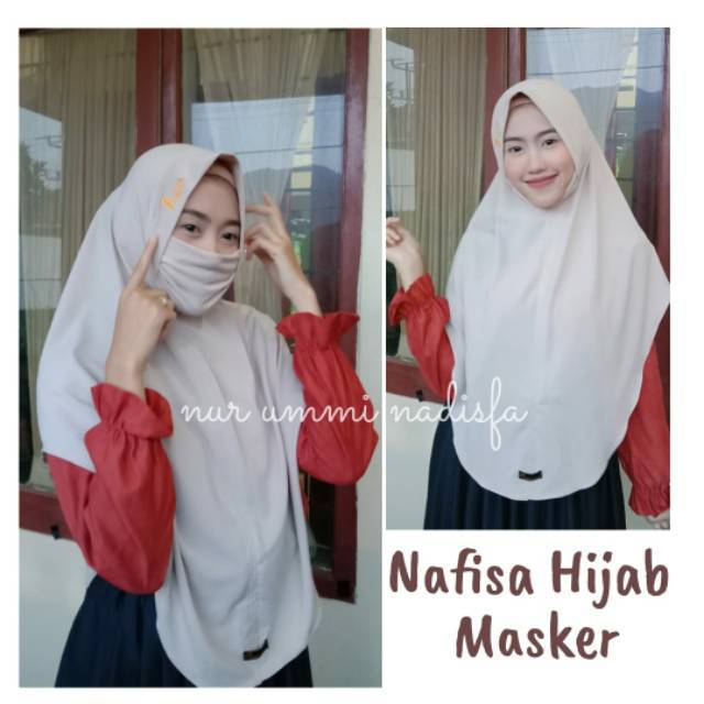 Hijab instan masker Nafisa oroginal jersey super