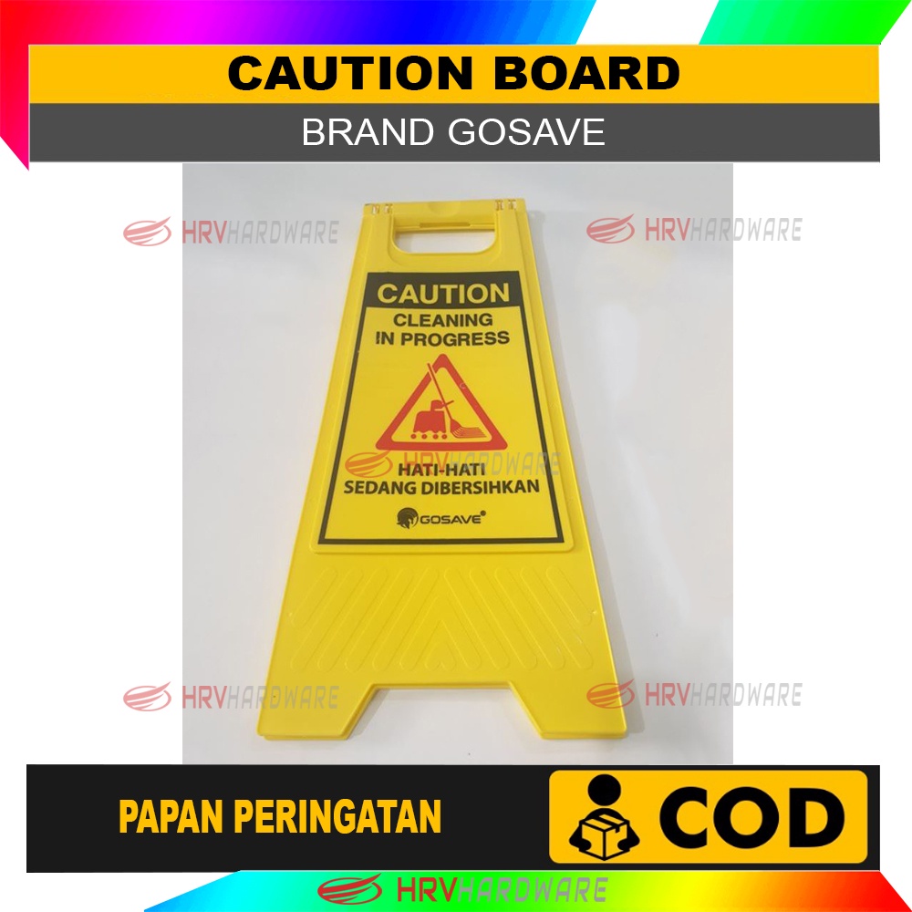 CAUTION WET FLOOR PAPAN PERINGATAN LANTAI LICIN GOSAVE