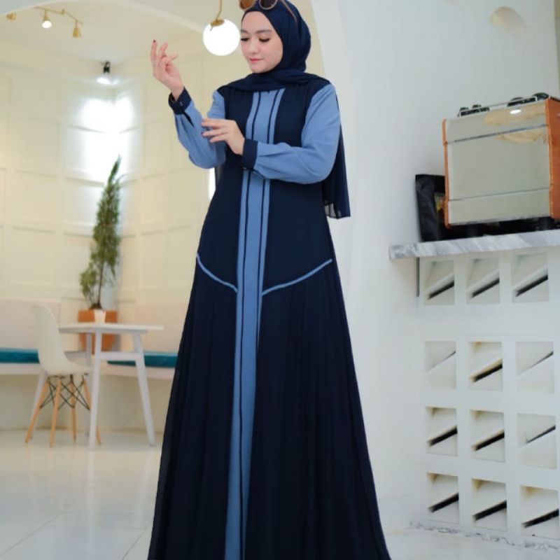 GAMIS CERUTY BABYDOLL FULL FURRING/AFINDA DRESS/GAMIS WANITA DEWASA/DRESS CERUTY/AYUNDA DRESS/FAR MOSLEMSTORE