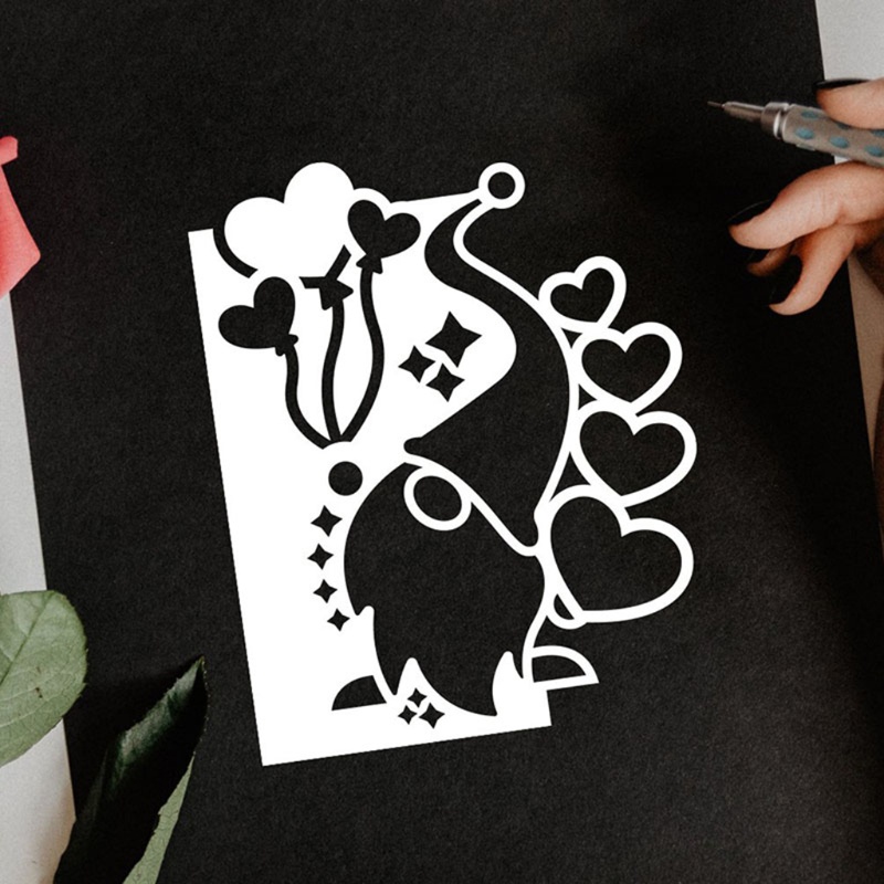 Zzz Cetakan Stensil Cutting Dies Motif Hati Natal Bahan Metal Untuk Scrapbook / Craft DIY