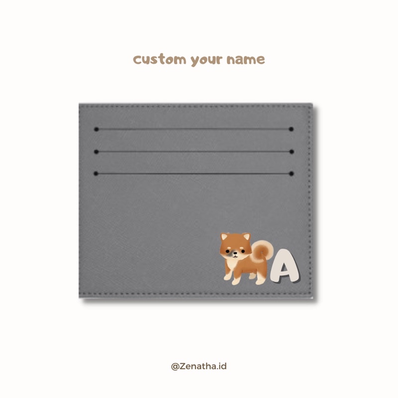

CARD HOLDER CUSTOM GAMBAR DAN NAMA- GREY