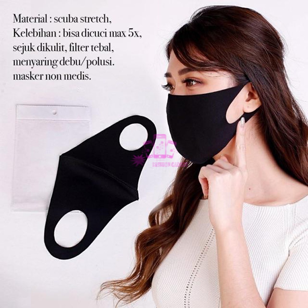Masker Skuba / Masker Debu / Masker Scuba / Masker kpop ala korea / Masker kekinian 1 Pcs WARNA ACAK