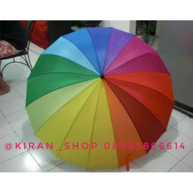 payung jumbo pelangi / payung golf