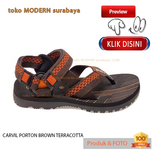 CARVIL PORTON BROWN TERRACOTTA sandal anak casual sandal gunung