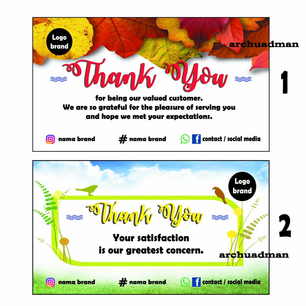 

Thank You Card 100 lembar Surabaya