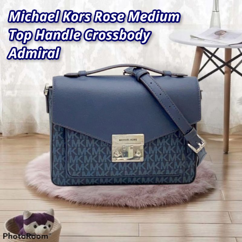 Tas Michael Kors MK Rose Medium Top Handle Crossbody Admiral