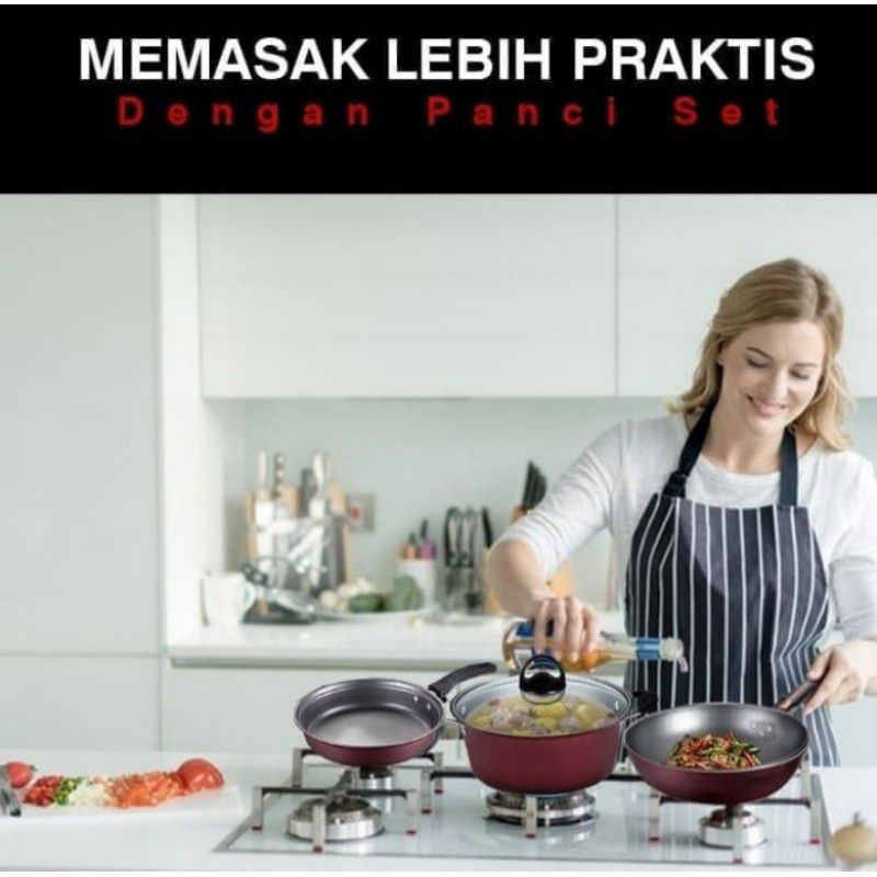 well easy 3in1, panci set bonus spatula