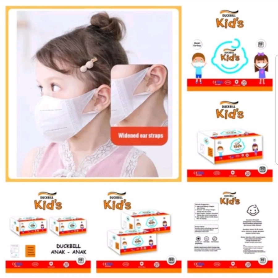 GROSIR Masker Duckbill Anak 3 ply isi 50 Murah Facemask Anak Grosir