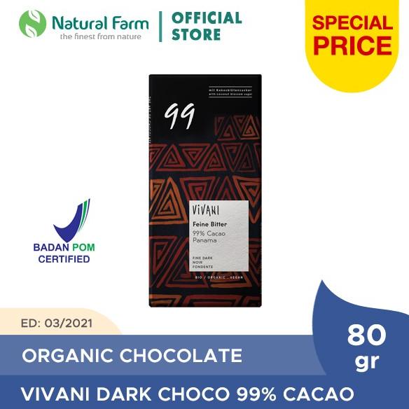 

Vivani Organic Dark Chocolate 99% Cacao (80 gr)