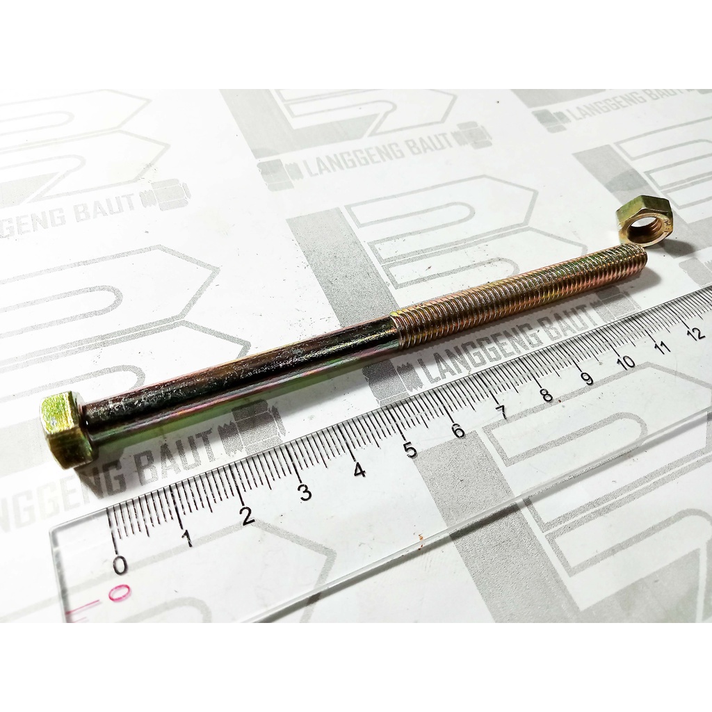 Baut Mur M8 x 120 Kuning / Baut Kunci 12 Panjang 12cm BMK M8x120