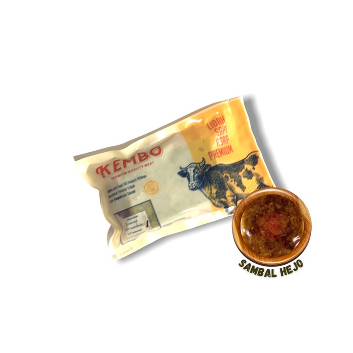 

[Daging Asap] Sei Lidah Sapi KEMBO 200 Gram + Sambal - Sambal Hejo - BARU