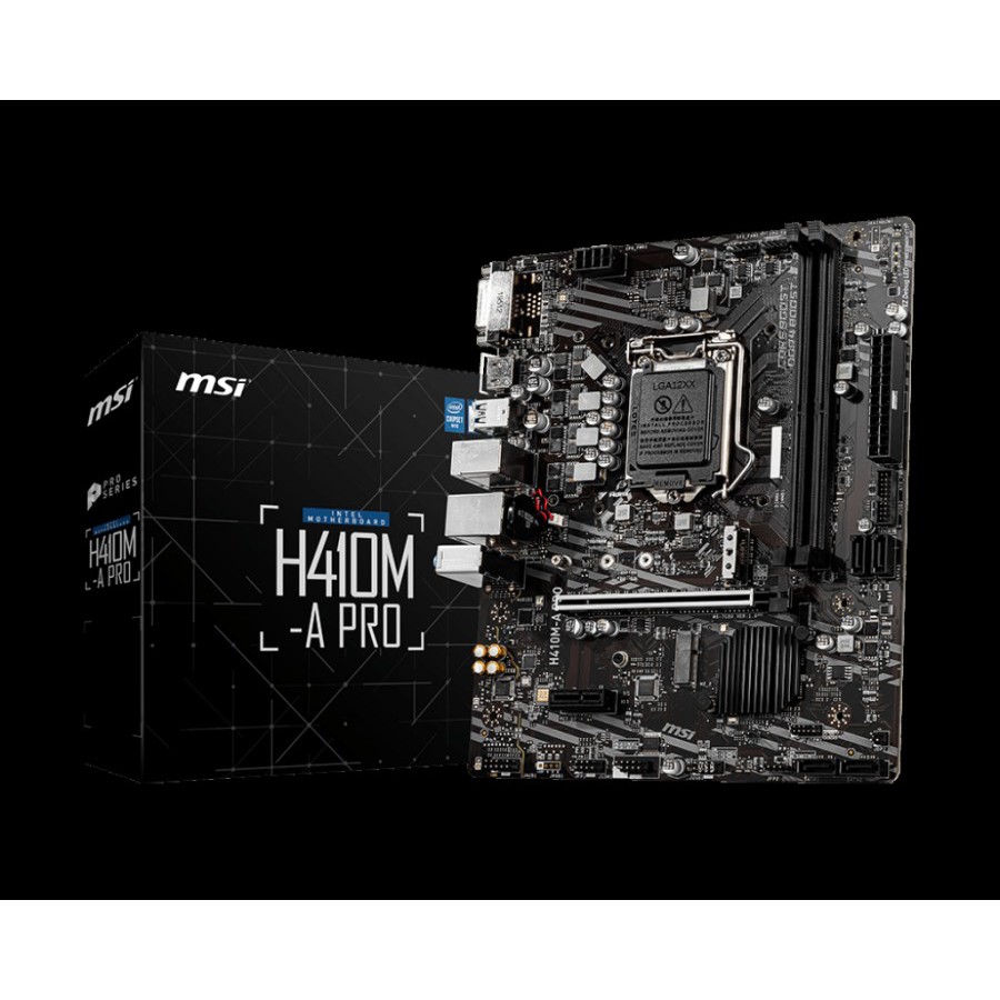 MOTHERBOARD MSI H410M A PRO GARANSI 3 TAHUN LGA 1200,