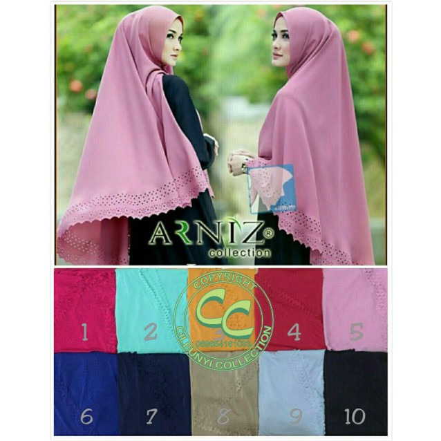 Khimar Jersey Lazy Arnis Syar'i Lazya Arniz Cutting Layza