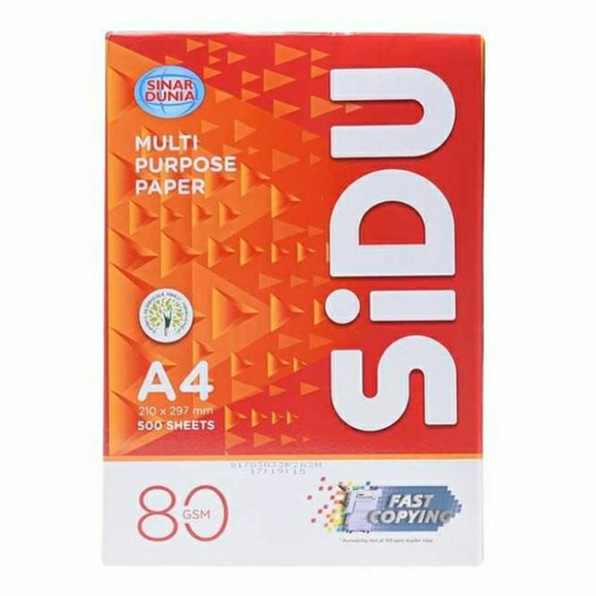

Kertas A4 80Gsm Sidu
