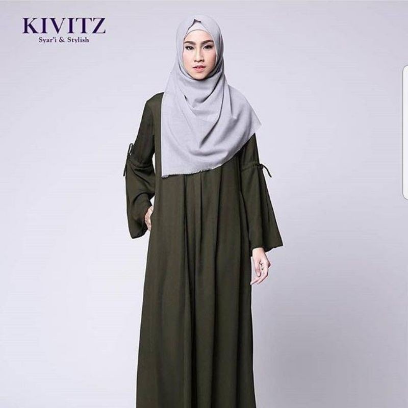 preloved gamis army kivitz / dress muslim syar'i second