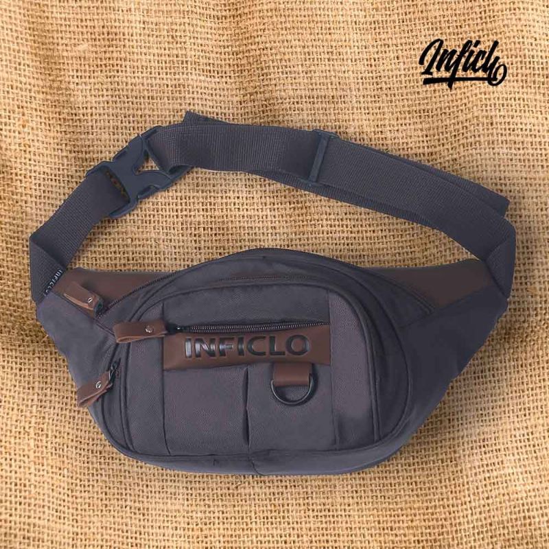 ORIGINAL Tas Salempang Pria Terbaru | Selempang Waistbag Bahan Kulit Kombinasi Cordura | Slempang Distro Premium Material