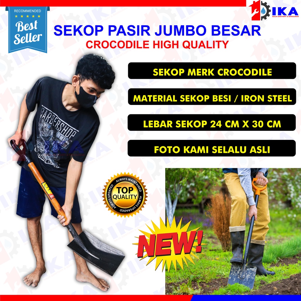 Sekop Pasir Buaya - Sekop Iron Steel / Steel Shovel Crocodile Ekonomis